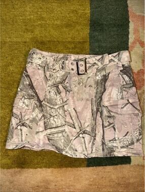 Girls Denim Diva Pink Camo Skirt Size 12